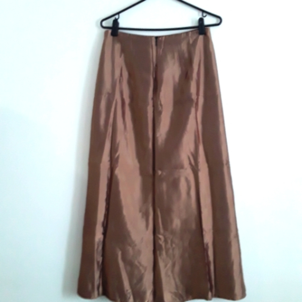 Scott McClintock copper Taffeta skirt